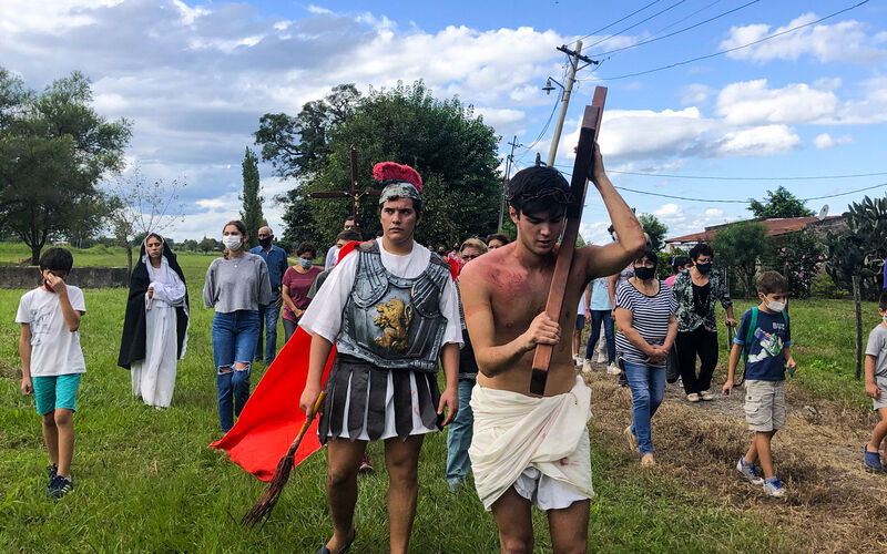 Viacrucis en La Cruz
