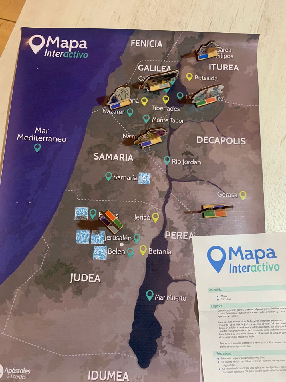 Mapa interactivo: hechos y milagros en los evangelios