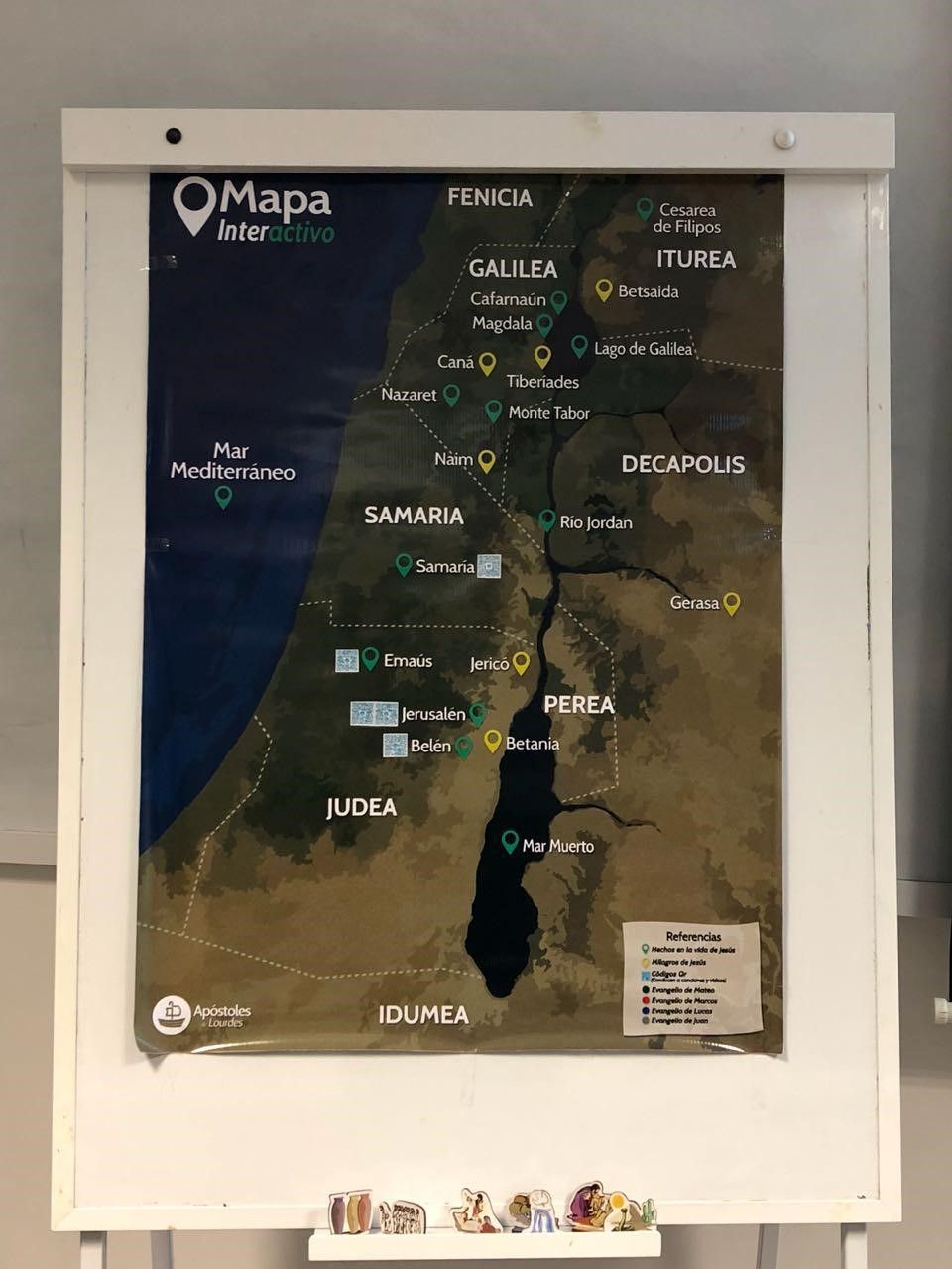 Mapa interactivo: hechos y milagros en los evangelios